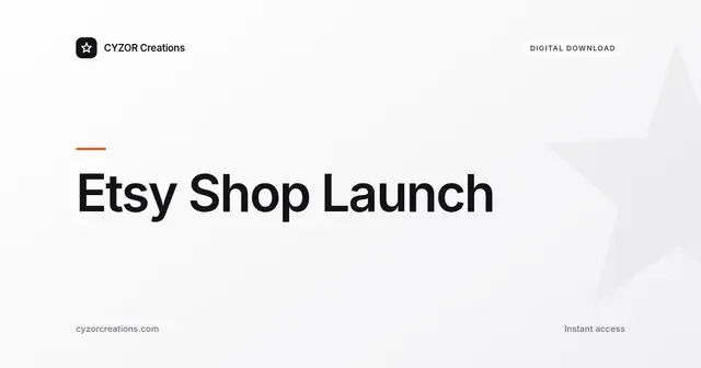 Etsy Shop Launch