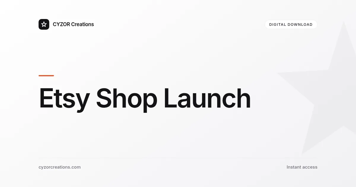 Etsy Shop Launch