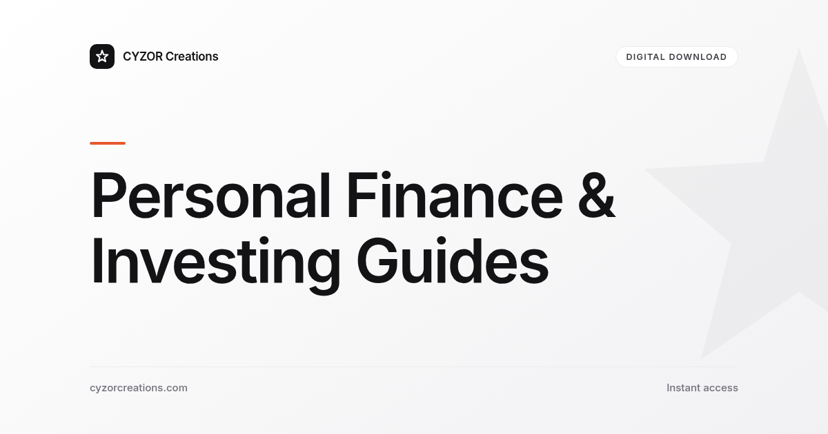 Personal Finance & Investing Guides