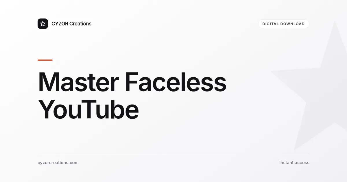 Master Faceless YouTube