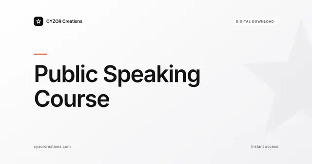 Public Speaking Course