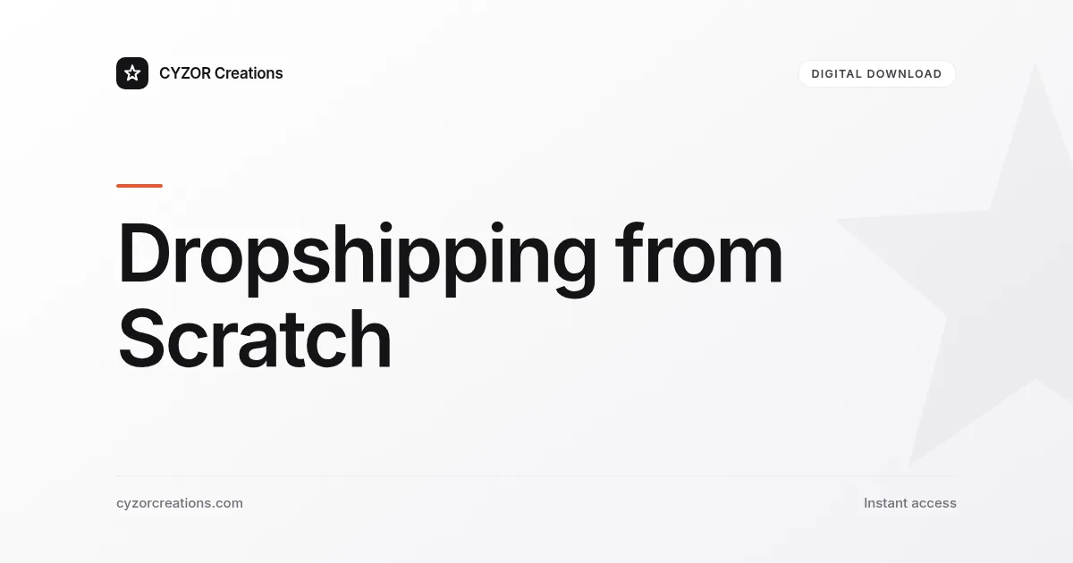 Dropshipping from Scratch