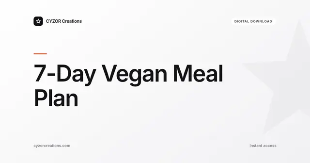 7-Day Vegan Meal Plan