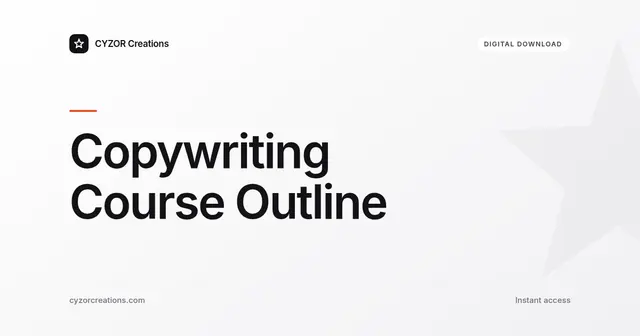Copywriting Course Outline