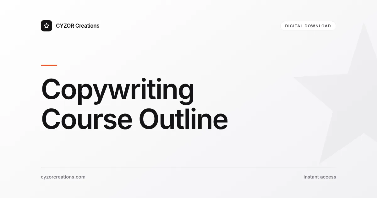 Copywriting Course Outline