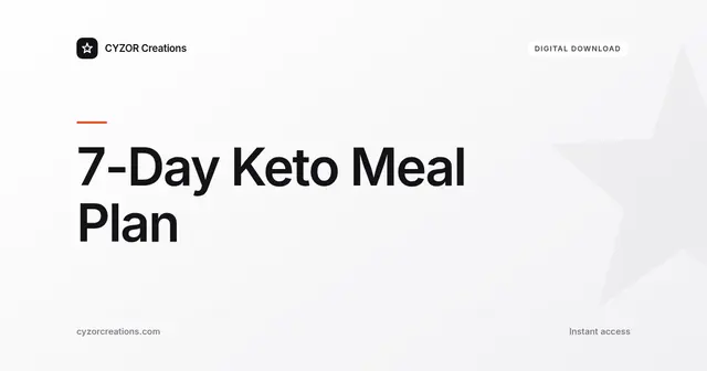 7-Day Keto Meal Plan