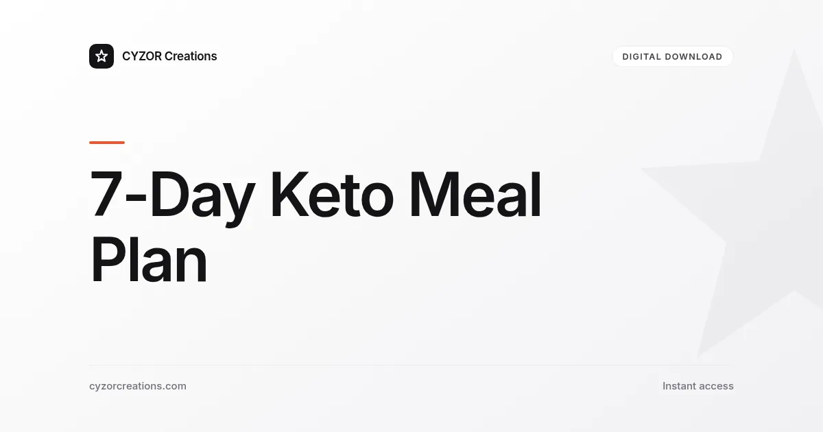 7-Day Keto Meal Plan