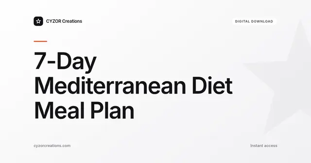 7-Day Mediterranean Diet Meal Plan