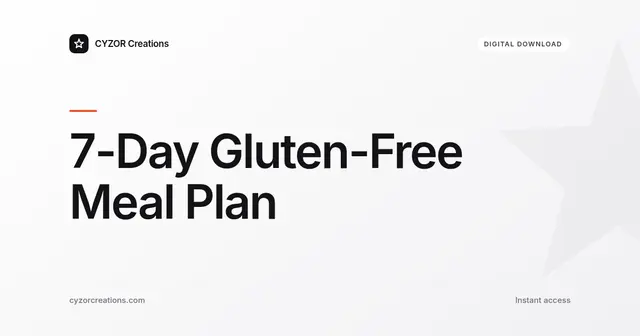 7-Day Gluten-Free Meal Plan