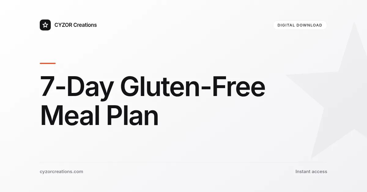 7-Day Gluten-Free Meal Plan