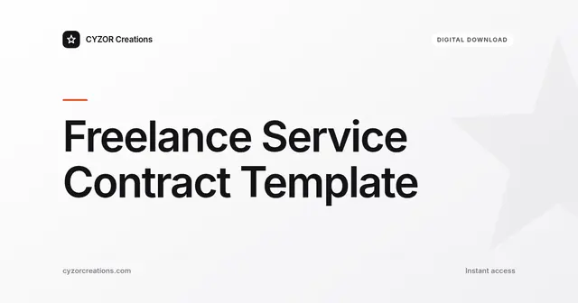 Freelance Service Contract Template