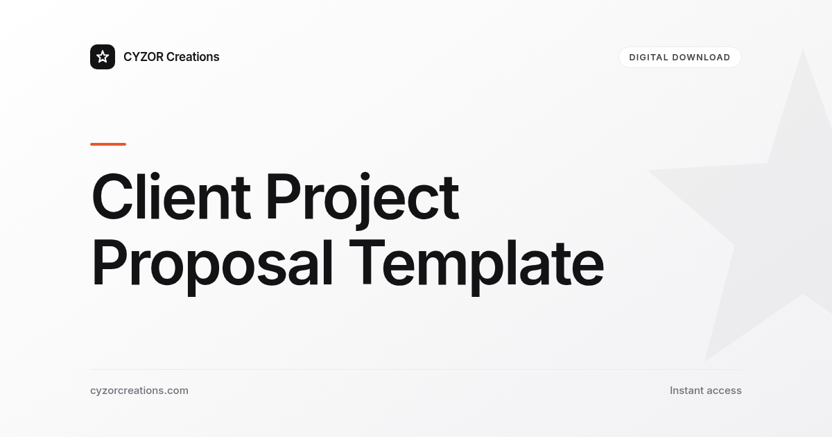 Client Project Proposal Template