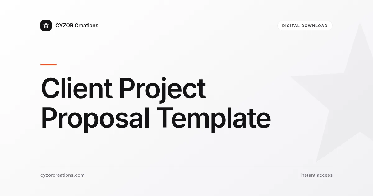 Client Project Proposal Template