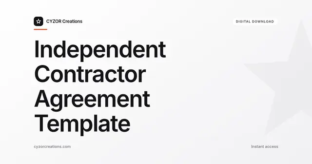 Independent Contractor Agreement Template