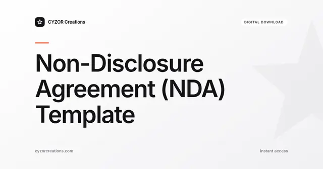 Non-Disclosure Agreement (NDA) Template
