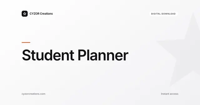 Student Planner — Markdown Planner