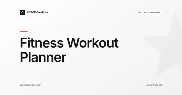 Fitness Workout Planner