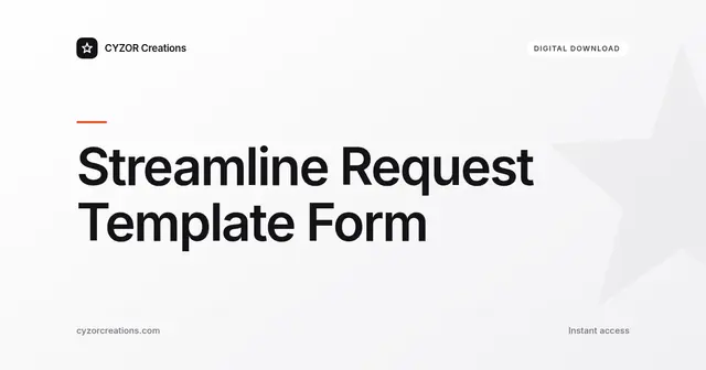 Streamline Request Template Form
