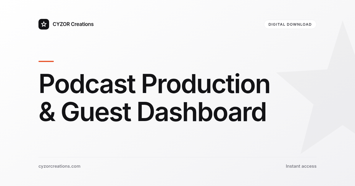Podcast Production & Guest Dashboard