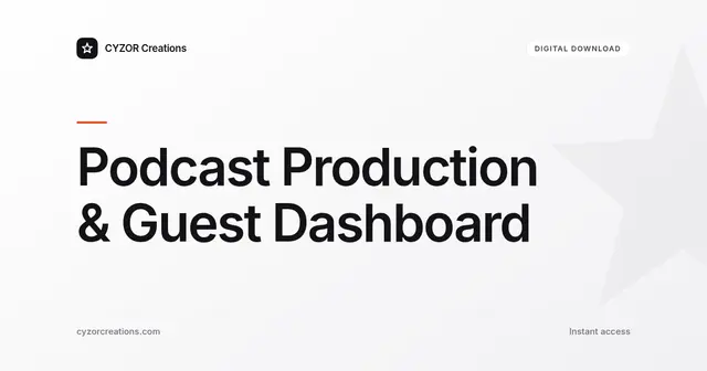 Podcast Production & Guest Dashboard