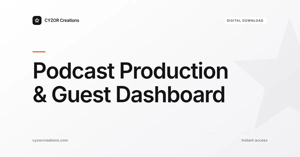 Podcast Production & Guest Dashboard