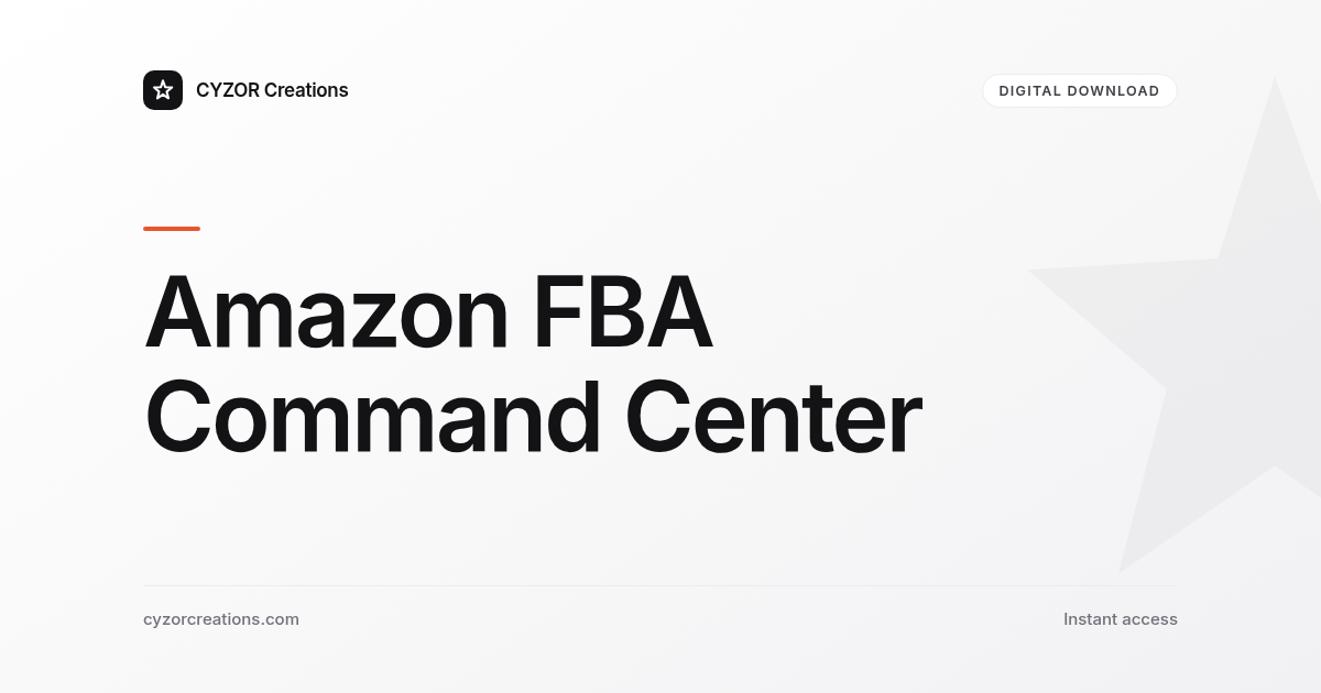 Amazon FBA Command Center