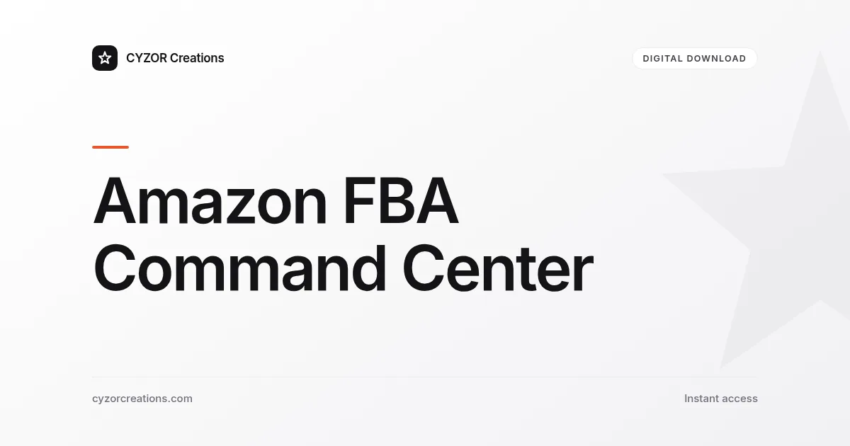 Amazon FBA Command Center