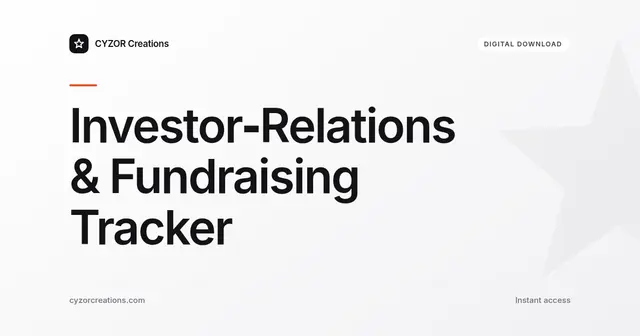 Investor‑Relations & Fundraising Tracker