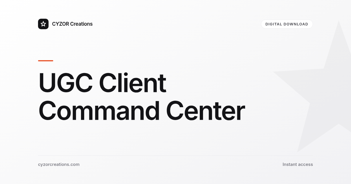 UGC Client Command Center