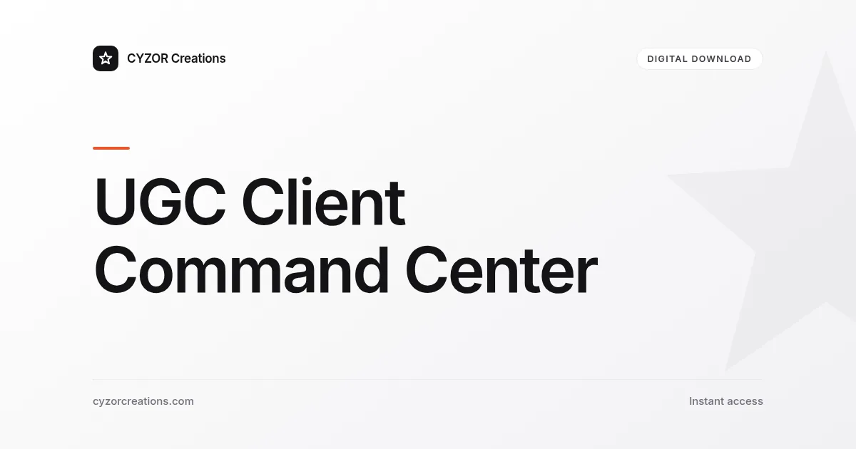 UGC Client Command Center