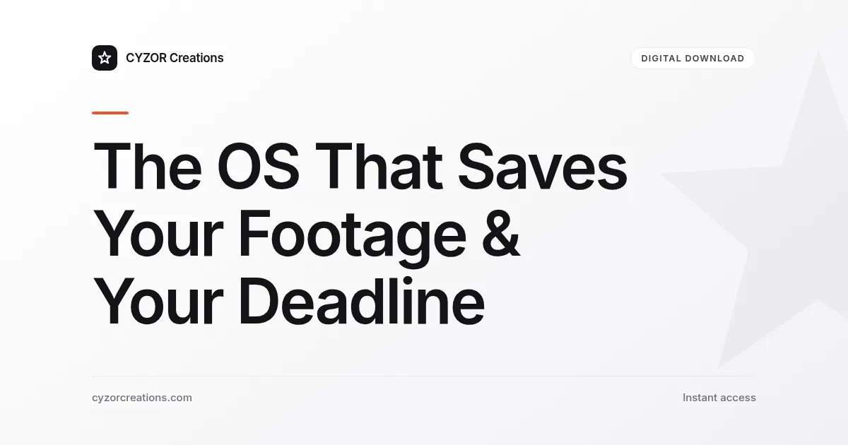 The OS That Saves Your Footage & Your Deadline