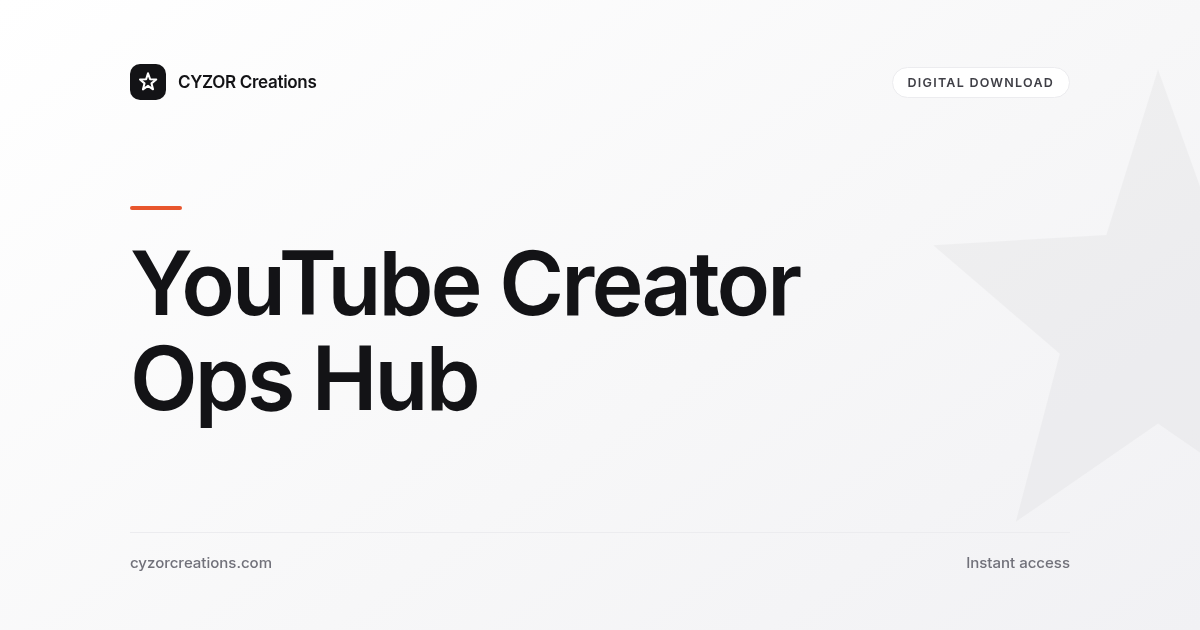 YouTube Creator Ops