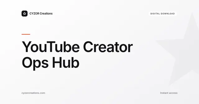 YouTube Creator Ops