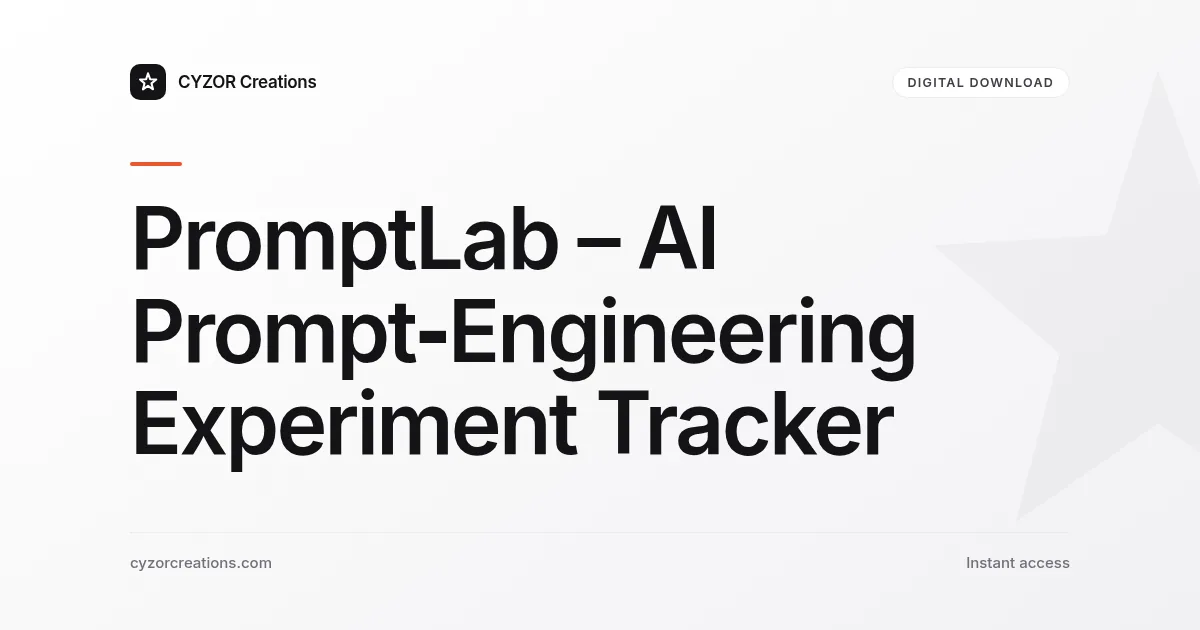 PromptLab – AI Prompt‑Engineering Experiment Tracker