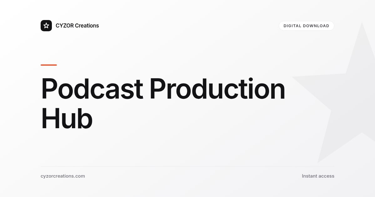 Podcast Production Hub