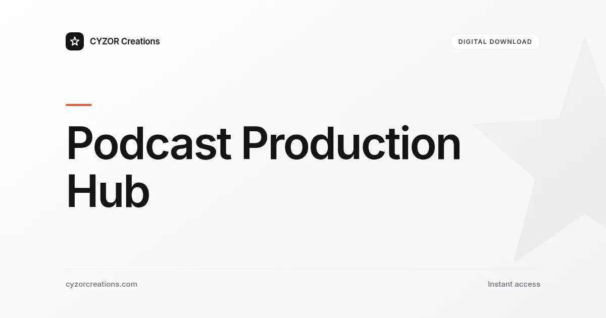 Podcast Production Hub