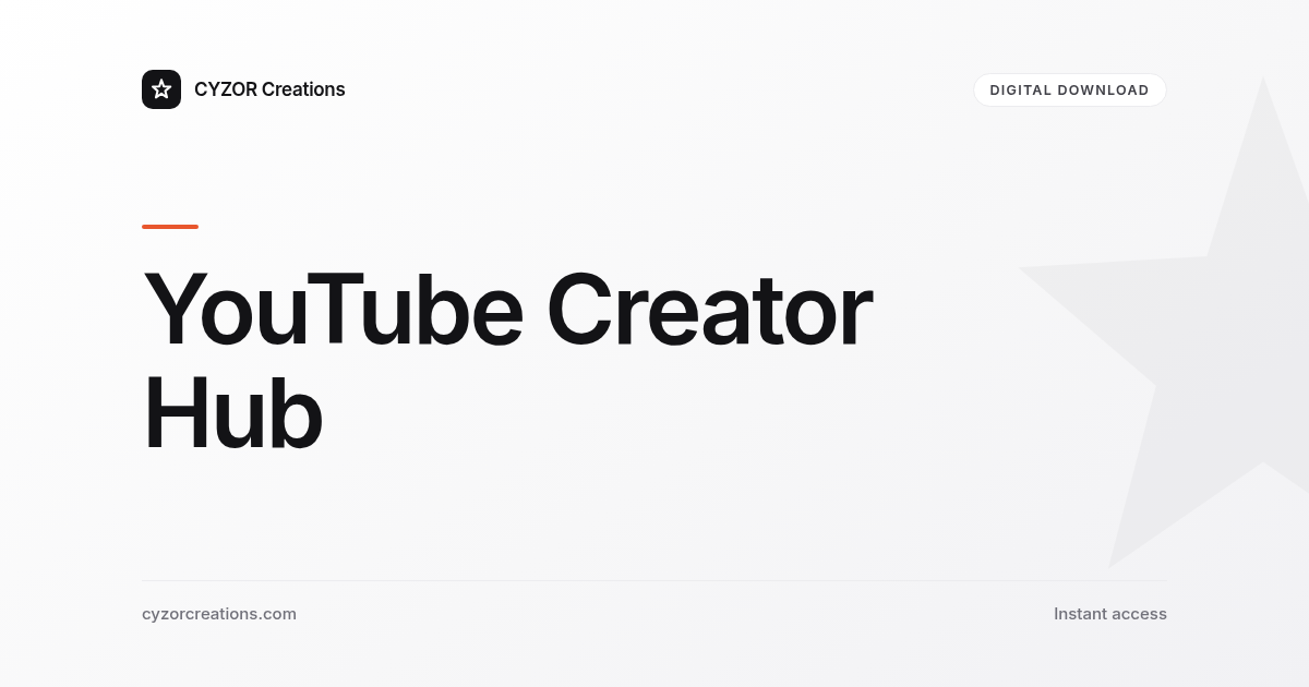 YouTube Creator Hub — Notion Production & SEO Workspace