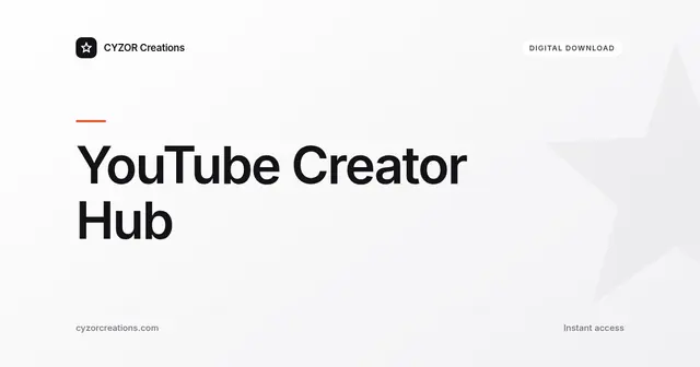 YouTube Creator Hub — Notion Production & SEO Workspace
