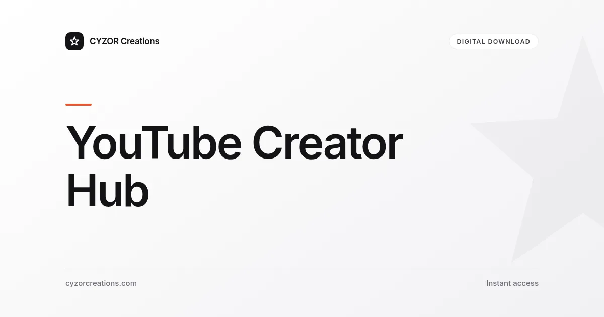YouTube Creator Hub — Notion Production & SEO Workspace
