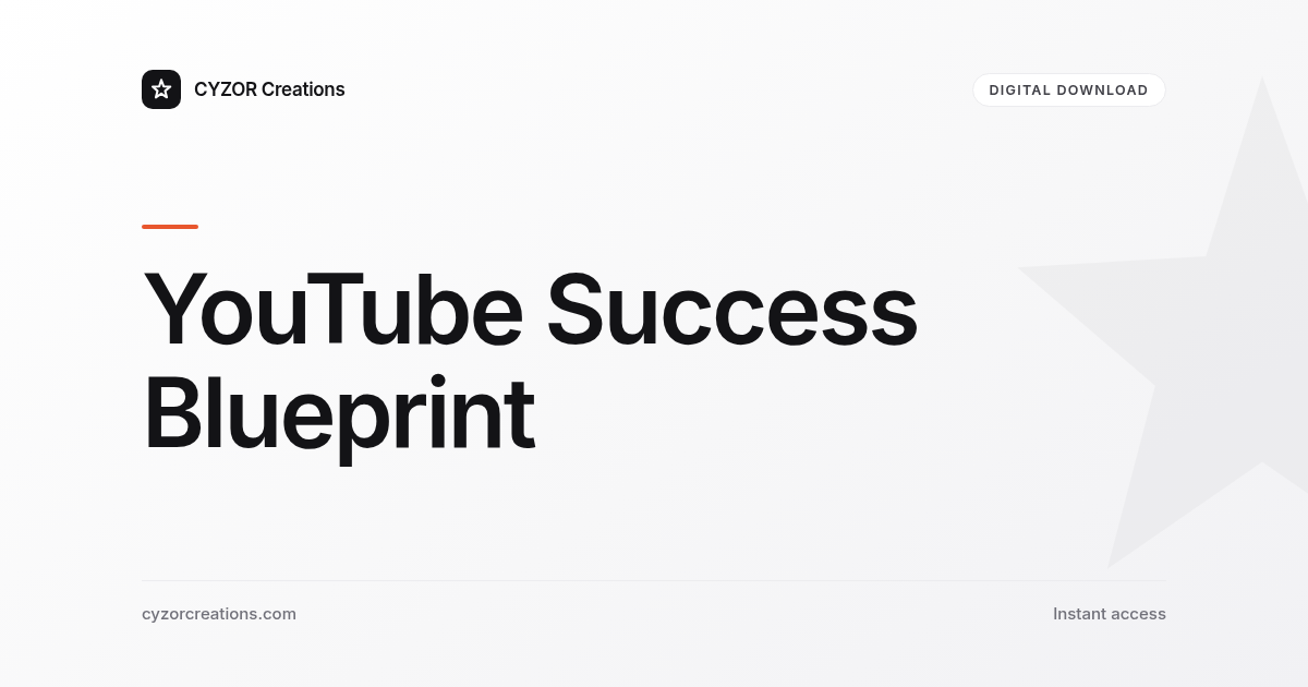 YouTube Success Blueprint