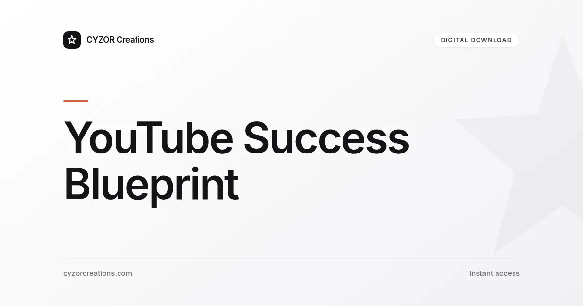 YouTube Success Blueprint