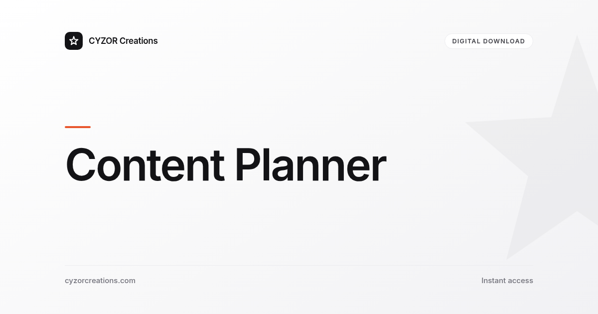 Content Planner