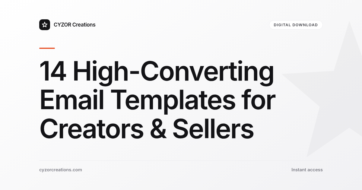 14 High-Converting Email Templates for Creators & Sellers