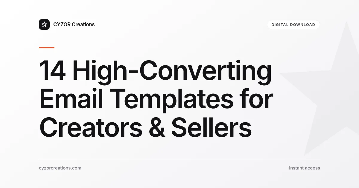 14 High-Converting Email Templates for Creators & Sellers