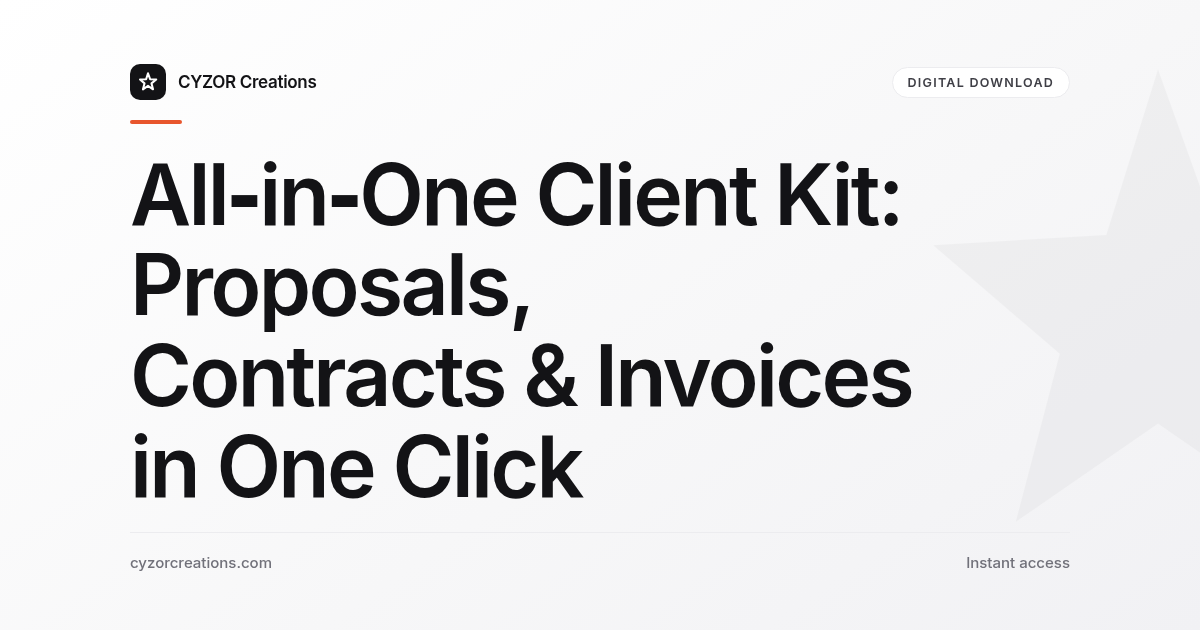 All‑in‑One Client Kit: Proposals, Contracts & Invoices in One Click