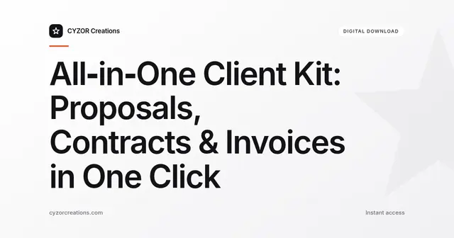 All‑in‑One Client Kit: Proposals, Contracts & Invoices in One Click