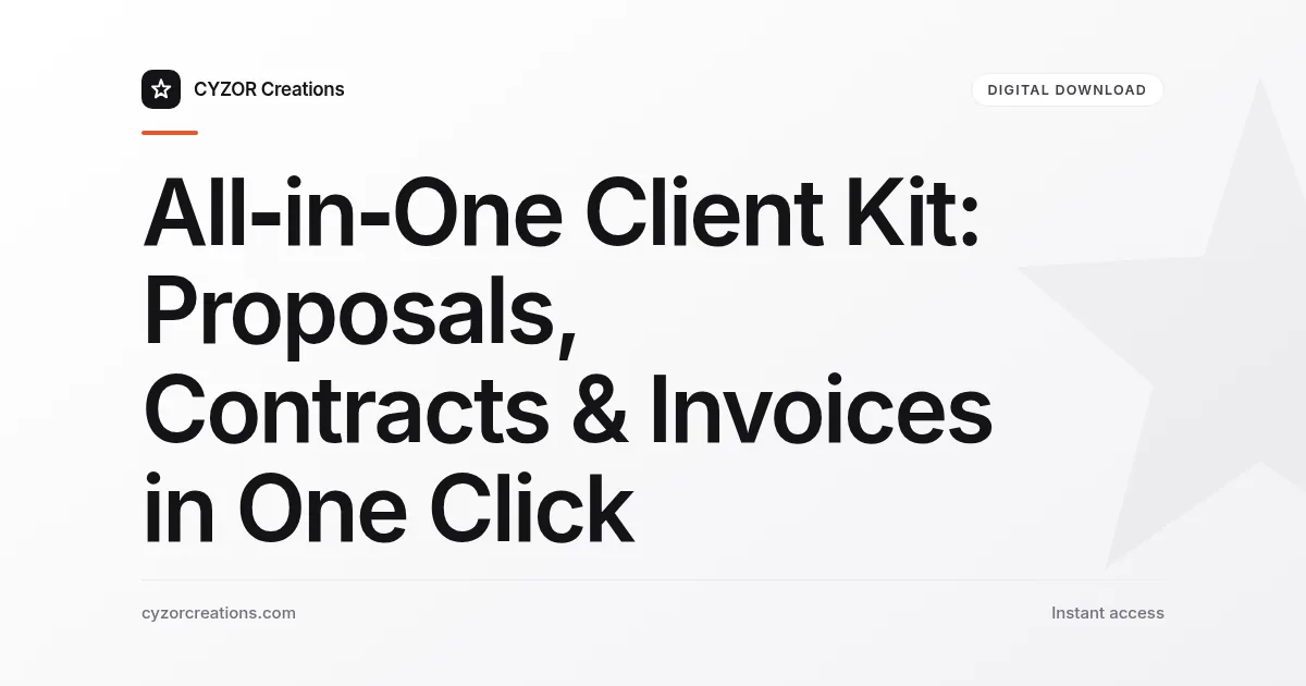All‑in‑One Client Kit: Proposals, Contracts & Invoices in One Click
