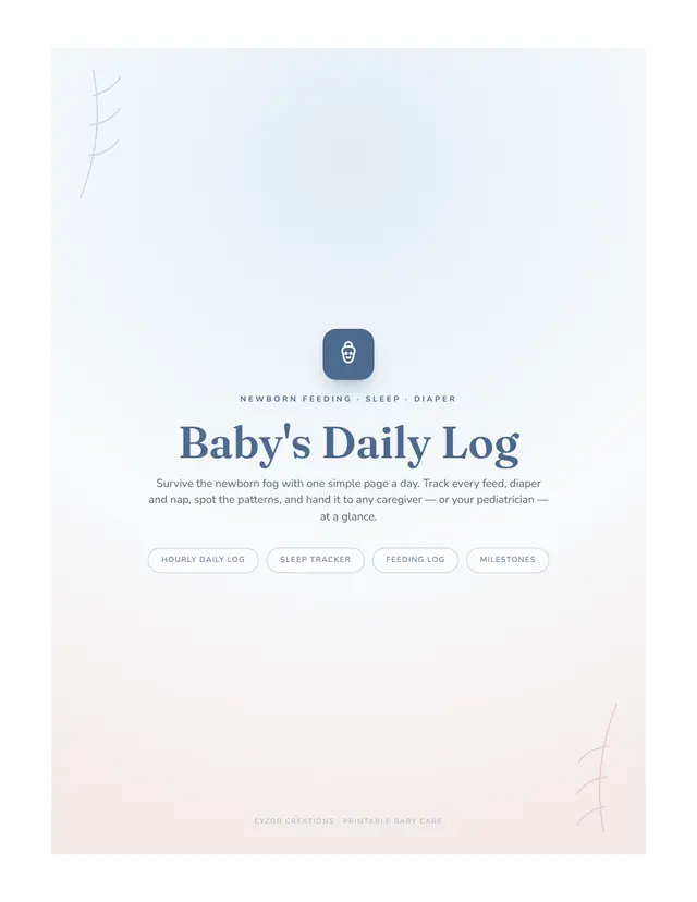 Baby Daily Log