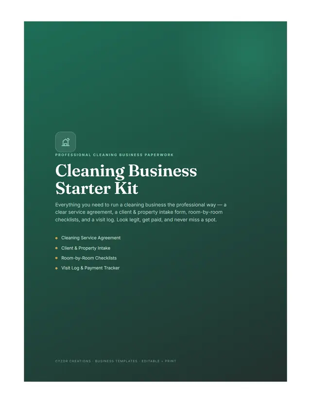 Cleaning Business Starter Kit