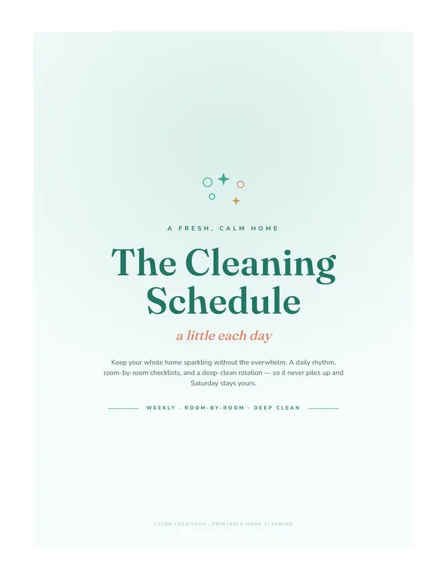 Cleaning Schedule